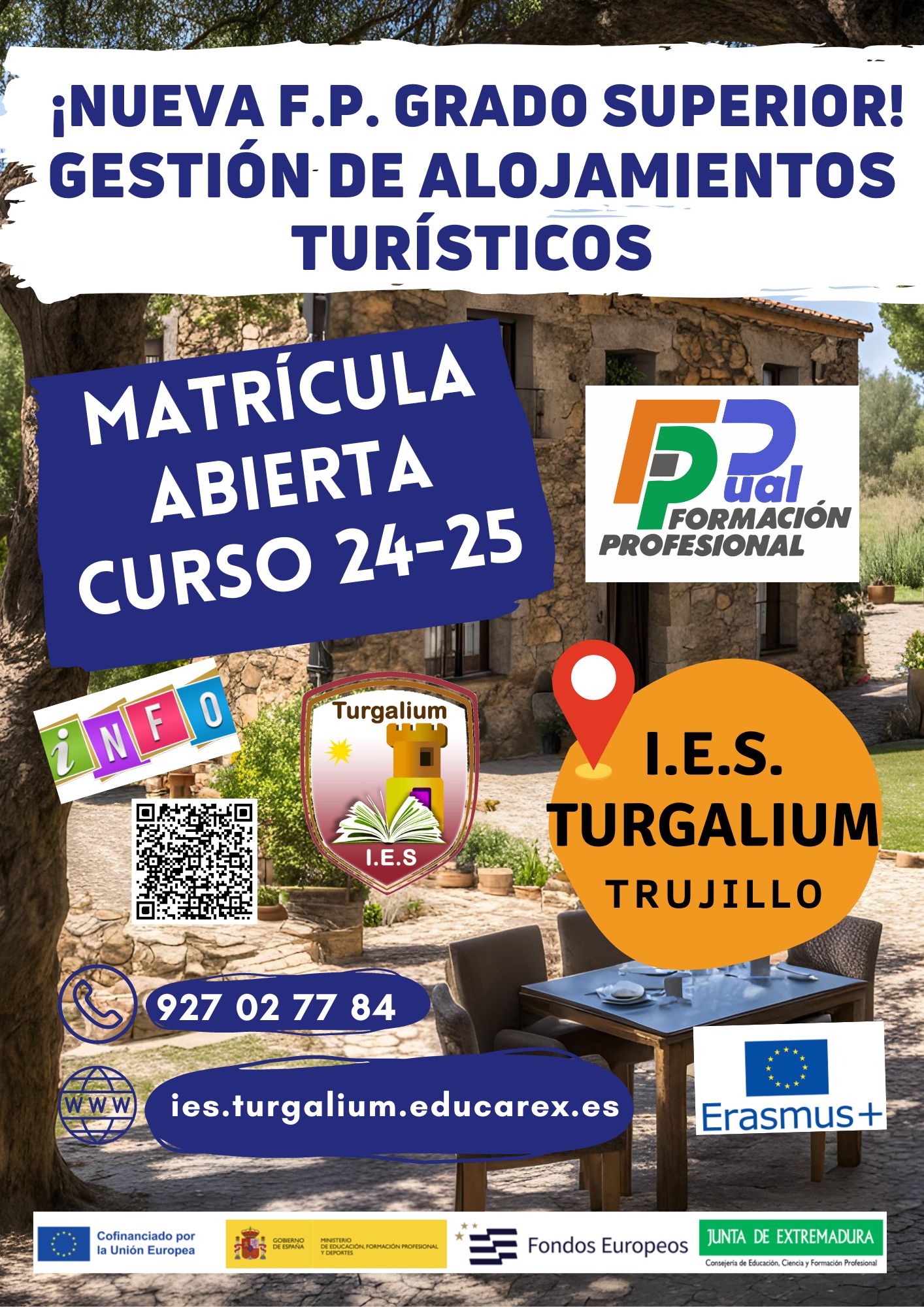 CARTEL GESTIÓN DE ALOJAMIENTOS TURÍSTICOS NUEVA FP GRADO SUPERIOR IES TURGALIUM TRUJILLO JPG