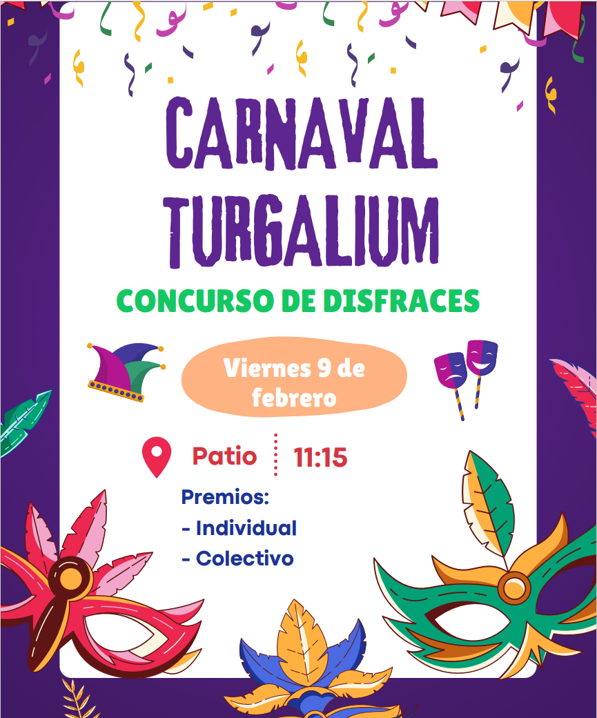 Cartel fiesta carnaval ilustracion juvenil colorido