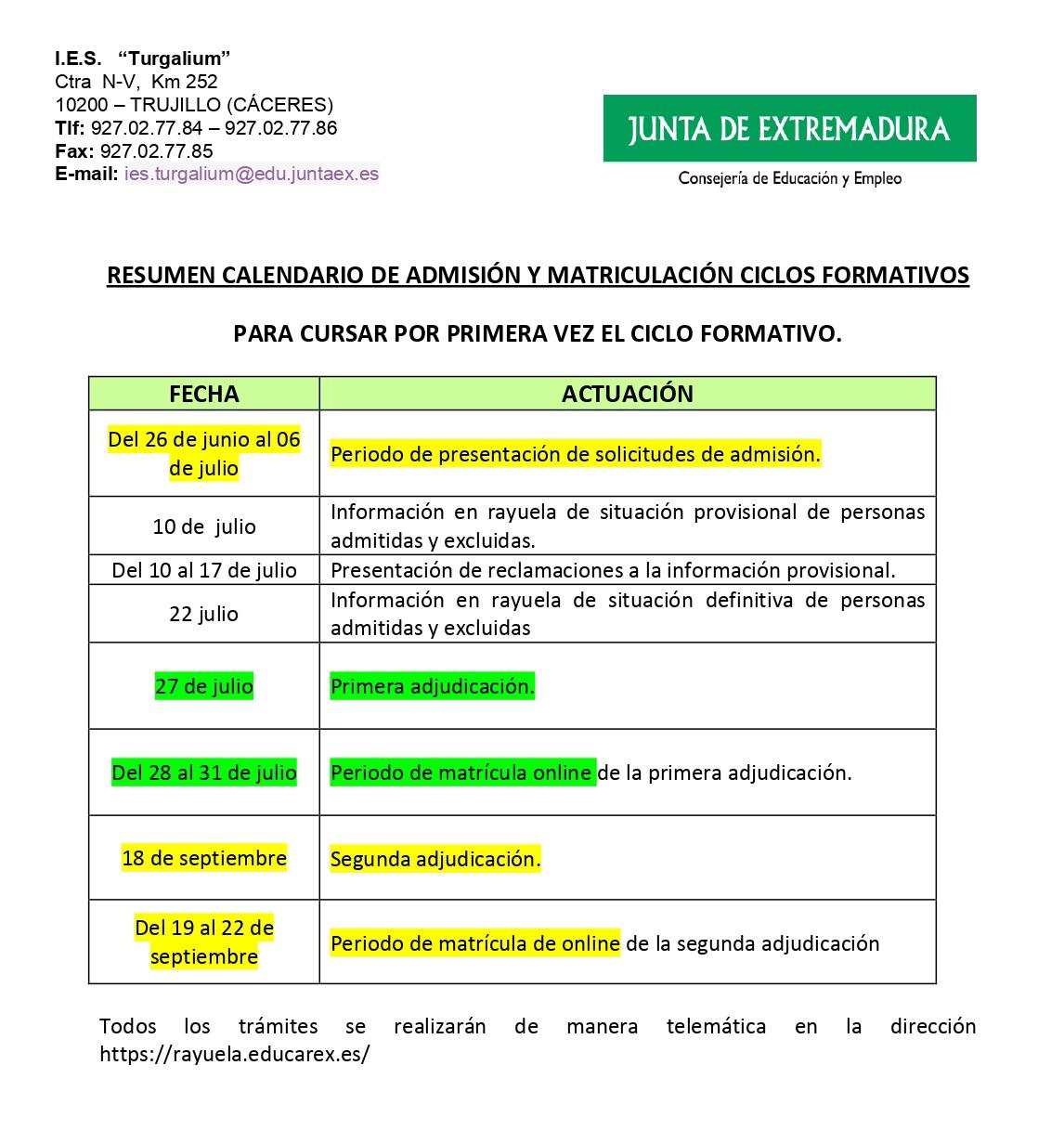 Calendario matriculación Ciclos formativos page 0001