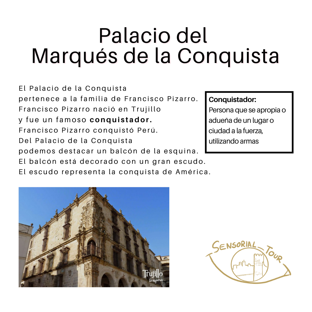 Palacio de la Conquista Cartel lectura fácil con foto